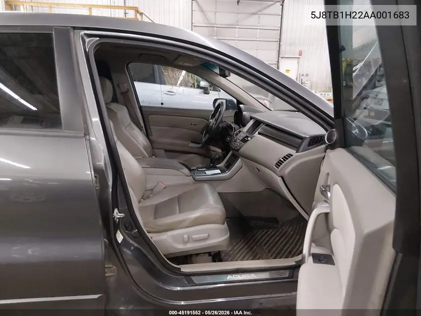 2010 Acura Rdx VIN: 5J8TB1H22AA001683 Lot: 45191552