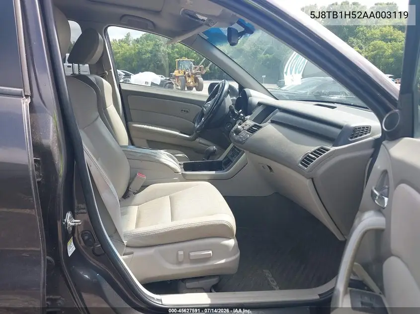 2010 Acura Rdx VIN: 5J8TB1H52AA003119 Lot: 45627591
