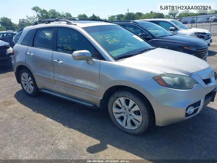 2010 Acura Rdx VIN: 5J8TB1H2XAA007926 Lot: 45633546