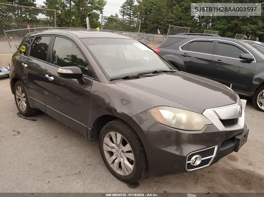 2010 Acura Rdx VIN: 5J8TB1H28AA003597 Lot: 45635118