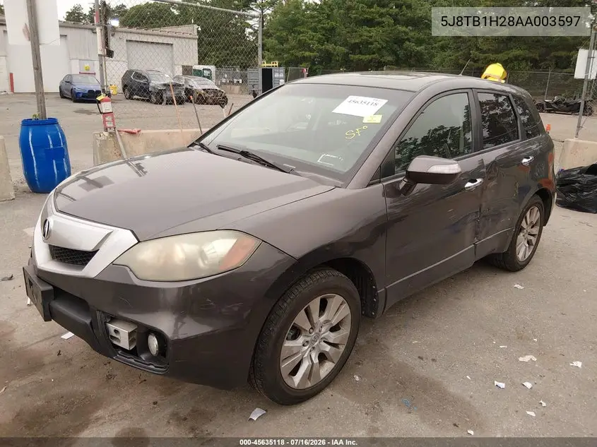 2010 Acura Rdx VIN: 5J8TB1H28AA003597 Lot: 45635118
