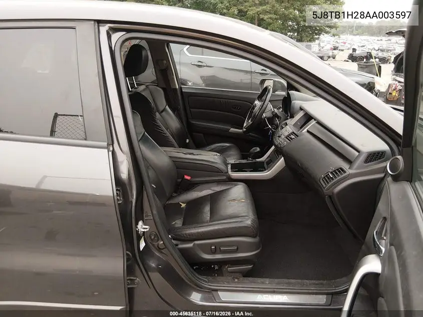 2010 Acura Rdx VIN: 5J8TB1H28AA003597 Lot: 45635118