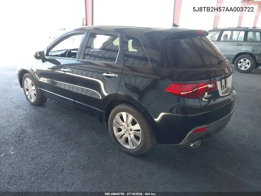 2010 Acura Rdx VIN: 5J8TB2H57AA003722 Lot: 45645750