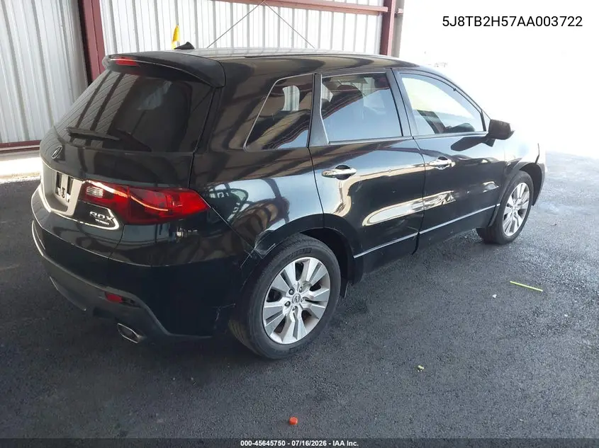 2010 Acura Rdx VIN: 5J8TB2H57AA003722 Lot: 45645750
