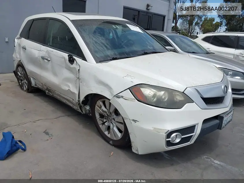 2010 Acura Rdx VIN: 5J8TB2H58AA002207 Lot: 45650125