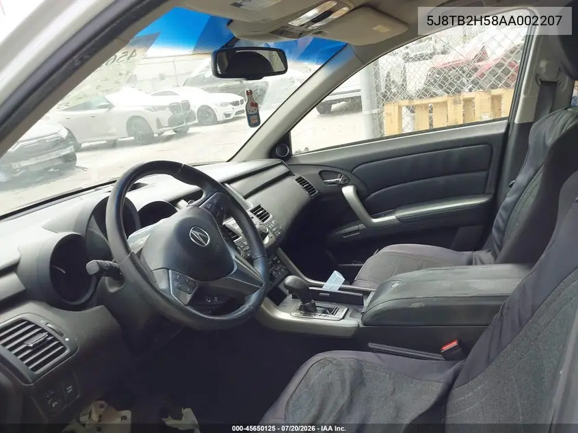 2010 Acura Rdx VIN: 5J8TB2H58AA002207 Lot: 45650125