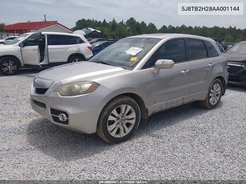 2010 Acura Rdx VIN: 5J8TB2H28AA001144 Lot: 45650407