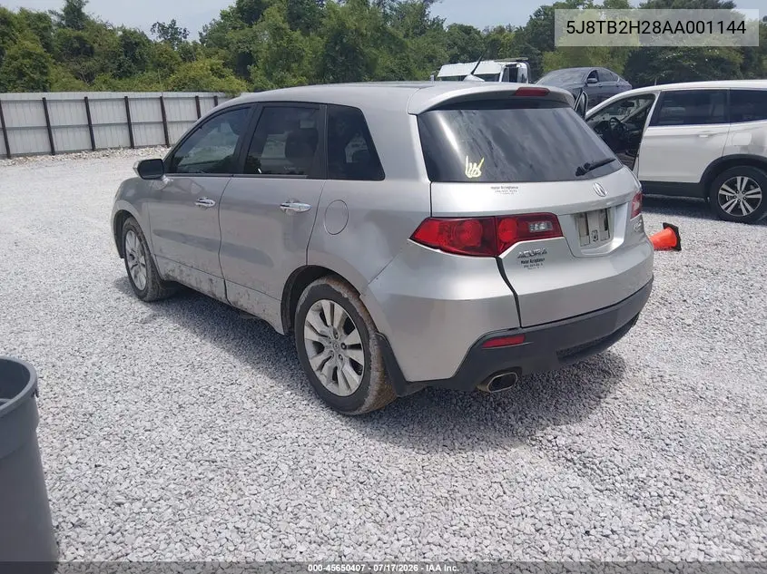 2010 Acura Rdx VIN: 5J8TB2H28AA001144 Lot: 45650407