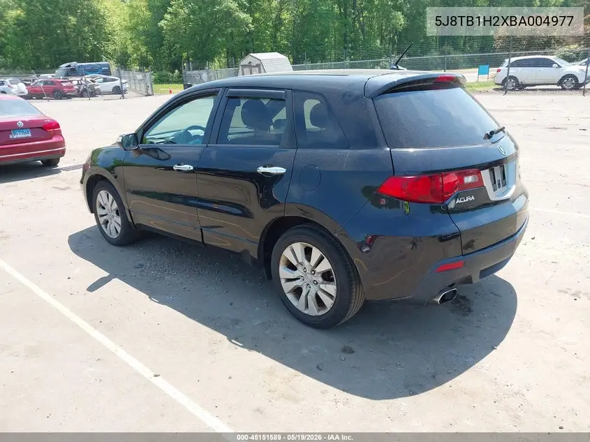 2011 Acura Rdx VIN: 5J8TB1H2XBA004977 Lot: 45151589