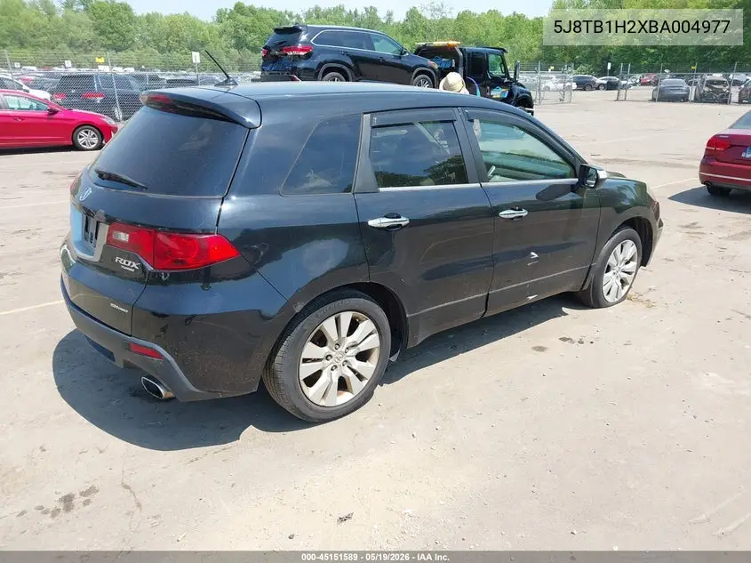 2011 Acura Rdx VIN: 5J8TB1H2XBA004977 Lot: 45151589