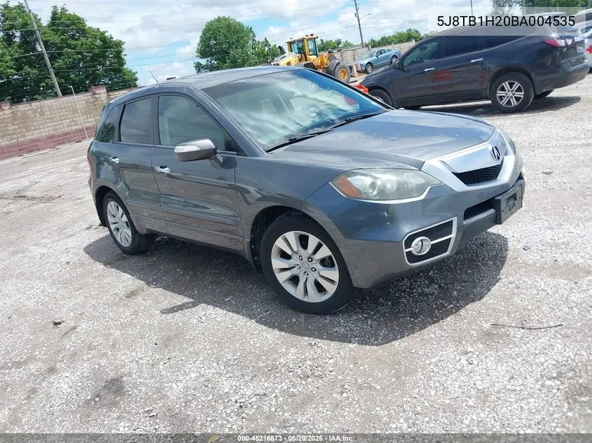 2011 Acura Rdx VIN: 5J8TB1H20BA004535 Lot: 45216873