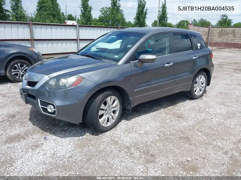 2011 Acura Rdx VIN: 5J8TB1H20BA004535 Lot: 45216873