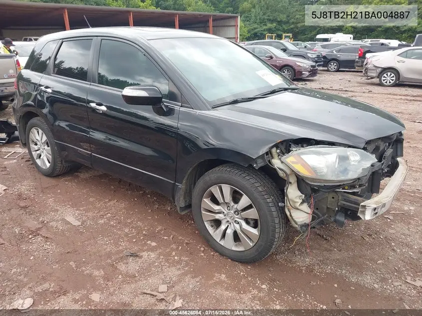 2011 Acura Rdx VIN: 5J8TB2H21BA004887 Lot: 45626084