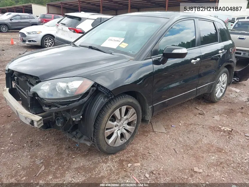 2011 Acura Rdx VIN: 5J8TB2H21BA004887 Lot: 45626084