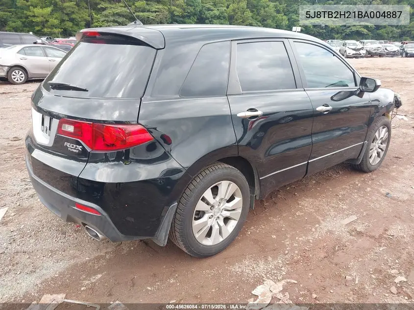 2011 Acura Rdx VIN: 5J8TB2H21BA004887 Lot: 45626084