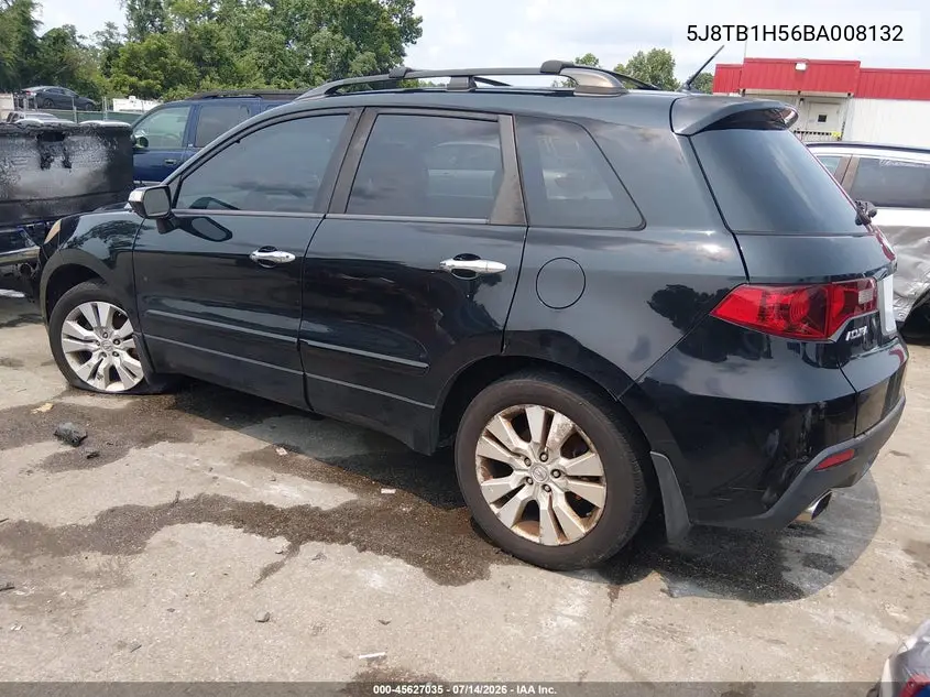 2011 Acura Rdx VIN: 5J8TB1H56BA008132 Lot: 45627035