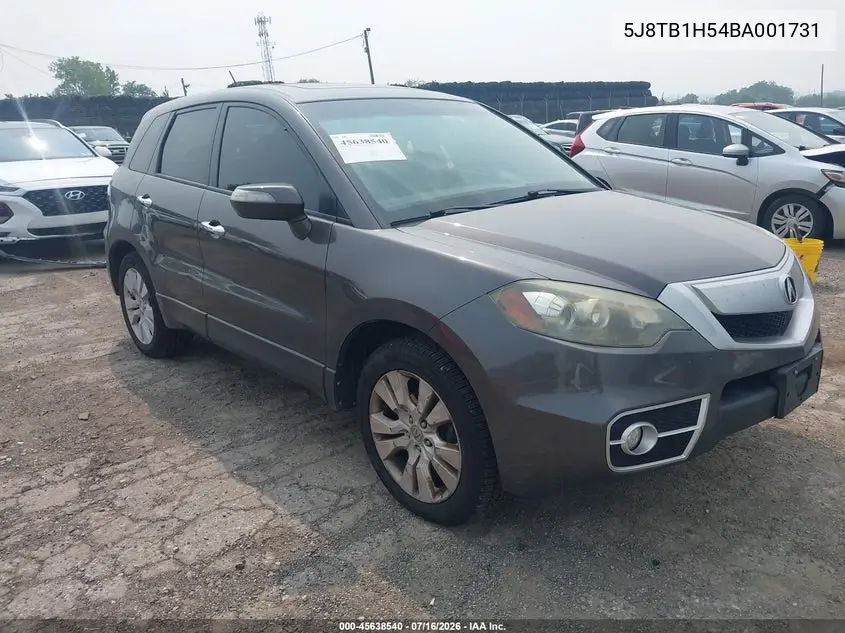2011 Acura Rdx VIN: 5J8TB1H54BA001731 Lot: 45638540