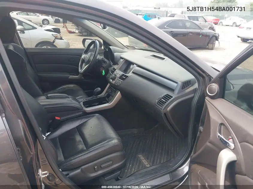 2011 Acura Rdx VIN: 5J8TB1H54BA001731 Lot: 45638540