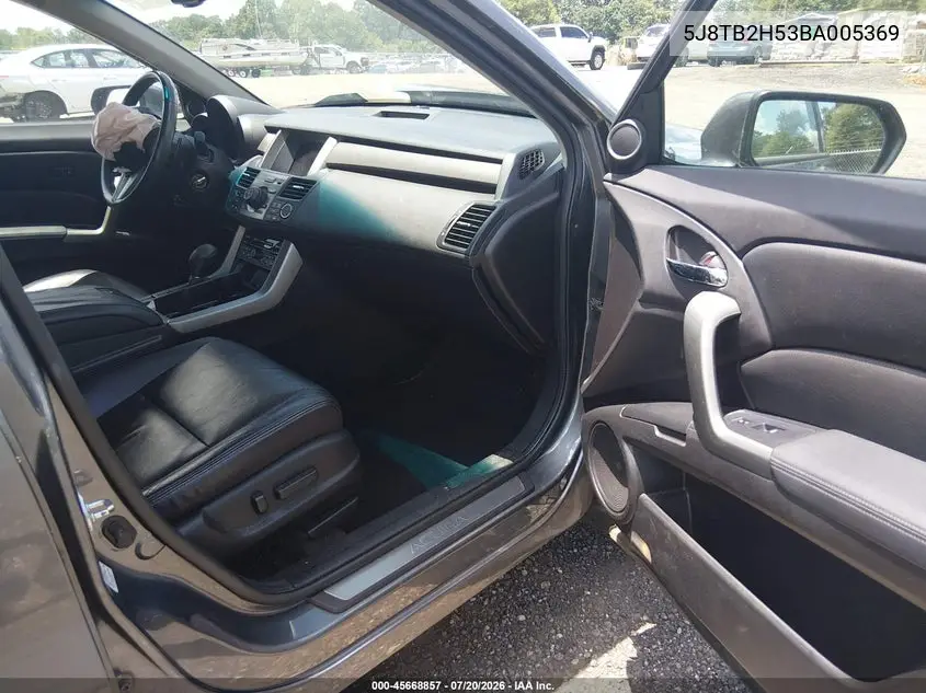 2011 Acura Rdx VIN: 5J8TB2H53BA005369 Lot: 45668857