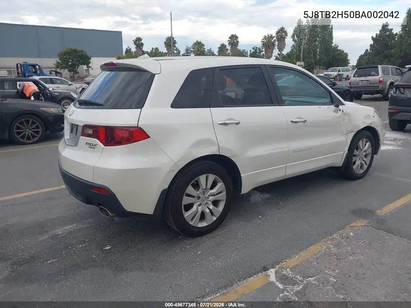 2011 Acura Rdx VIN: 5J8TB2H50BA002042 Lot: 45677348