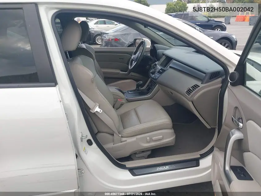 2011 Acura Rdx VIN: 5J8TB2H50BA002042 Lot: 45677348