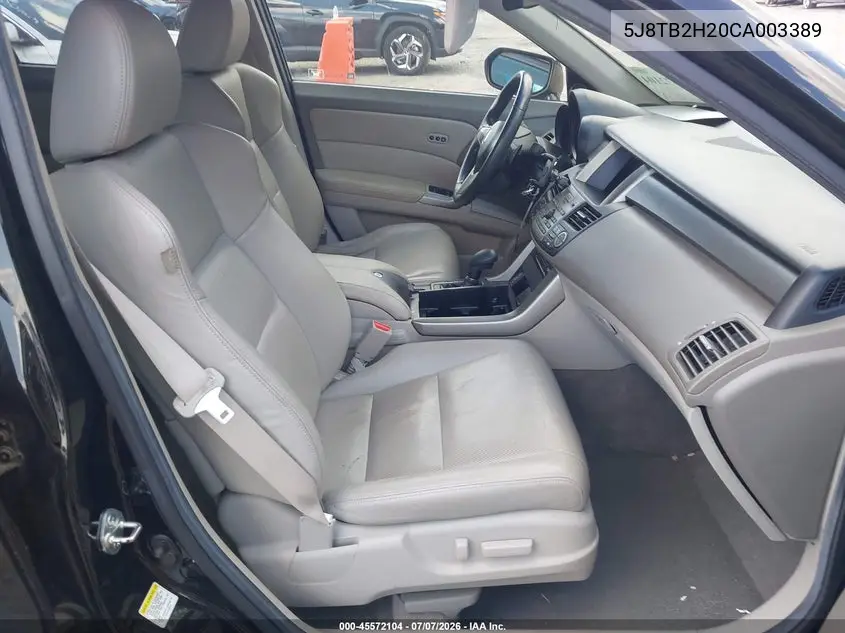2012 Acura Rdx VIN: 5J8TB2H20CA003389 Lot: 45572104