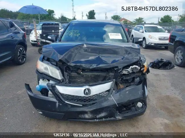 2013 Acura Rdx Technology VIN: 5J8TB4H57DL802386 Lot: 12632136