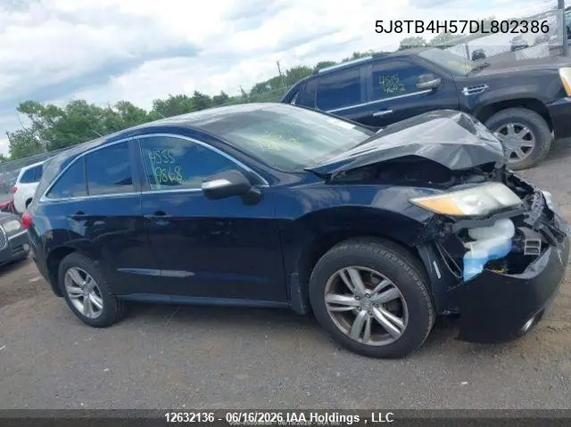 2013 Acura Rdx Technology VIN: 5J8TB4H57DL802386 Lot: 12632136