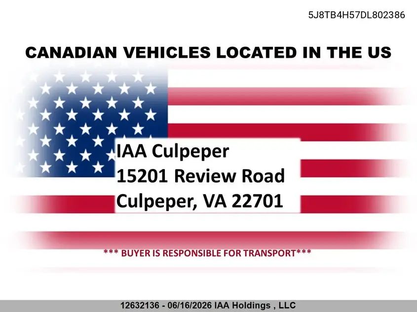 2013 Acura Rdx Technology VIN: 5J8TB4H57DL802386 Lot: 12632136