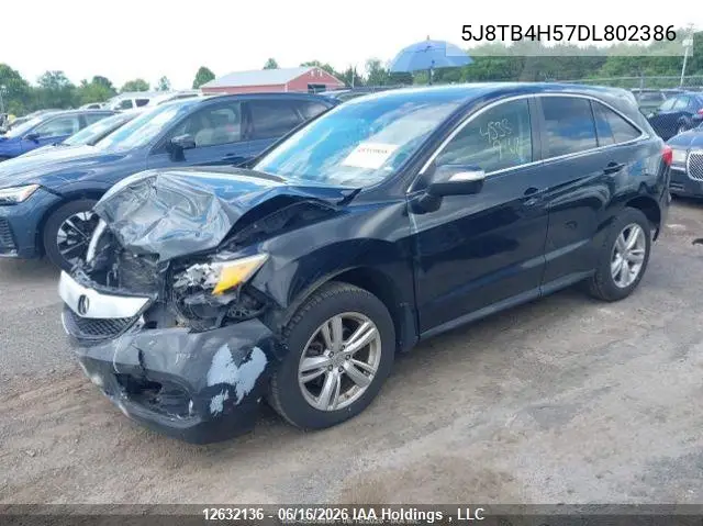 2013 Acura Rdx Technology VIN: 5J8TB4H57DL802386 Lot: 12632136