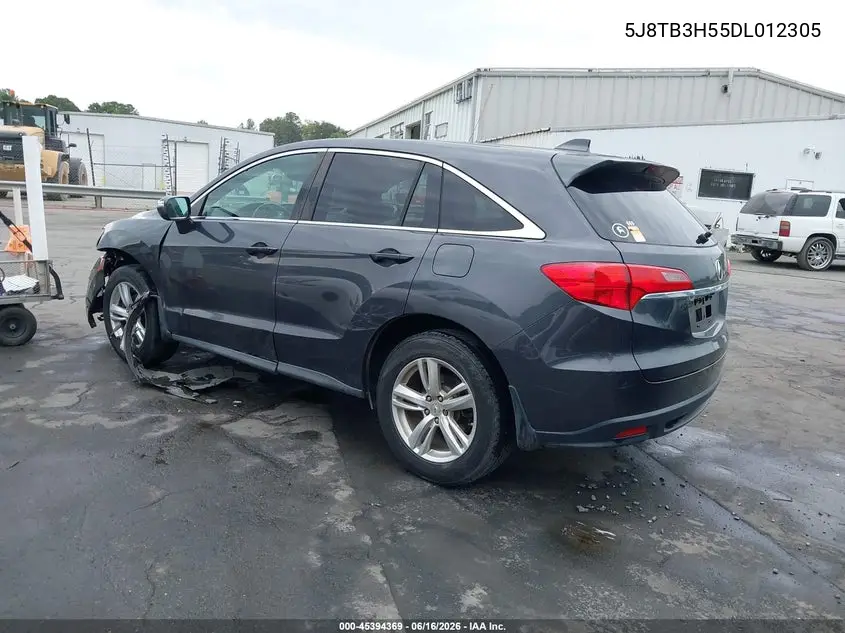2013 Acura Rdx VIN: 5J8TB3H55DL012305 Lot: 45394369