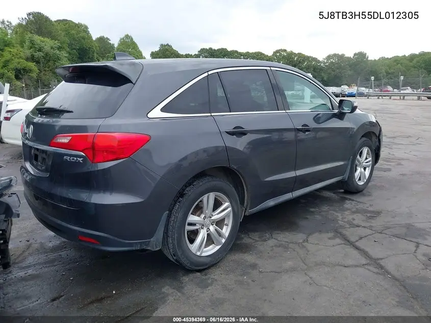 2013 Acura Rdx VIN: 5J8TB3H55DL012305 Lot: 45394369
