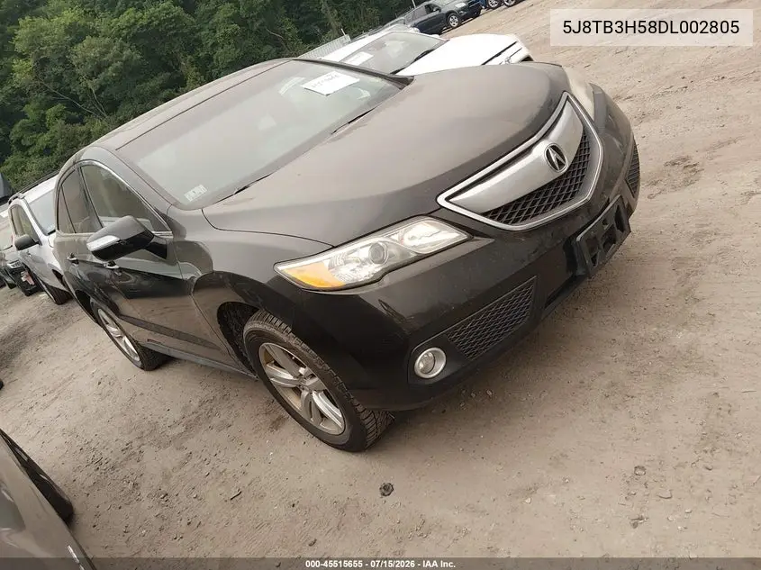 2013 Acura Rdx VIN: 5J8TB3H58DL002805 Lot: 45515655