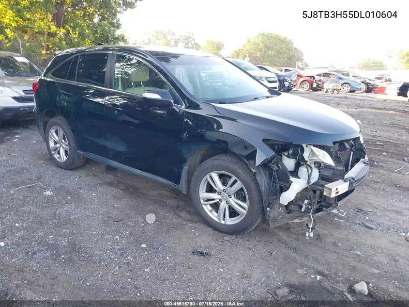 2013 Acura Rdx VIN: 5J8TB3H55DL010604 Lot: 45615790