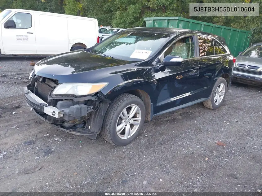 2013 Acura Rdx VIN: 5J8TB3H55DL010604 Lot: 45615790