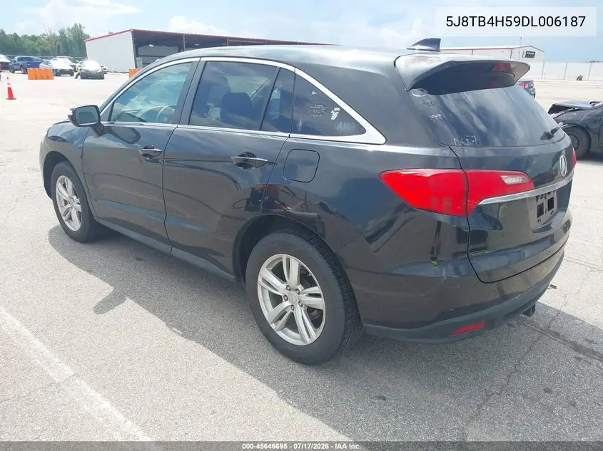 2013 Acura Rdx VIN: 5J8TB4H59DL006187 Lot: 45646695