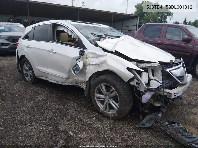 2013 Acura Rdx VIN: 5J8TB4H53DL001812 Lot: 45665440