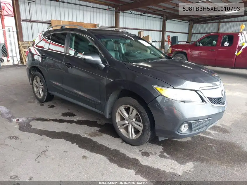 2014 Acura Rdx VIN: 5J8TB3H5XEL010793 Lot: 45543281