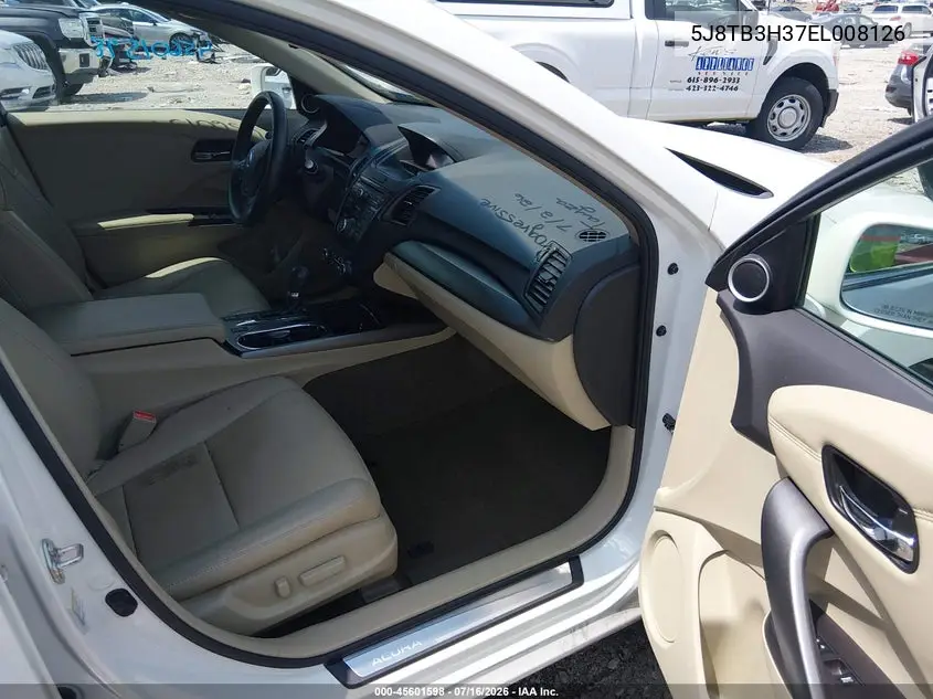 2014 Acura Rdx VIN: 5J8TB3H37EL008126 Lot: 45601598