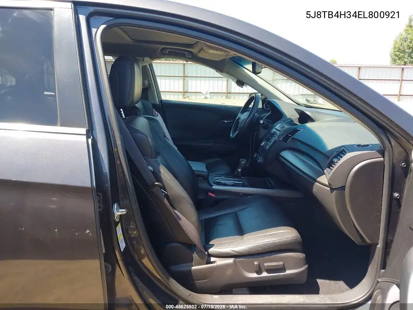 2014 Acura Rdx VIN: 5J8TB4H34EL800921 Lot: 45625802