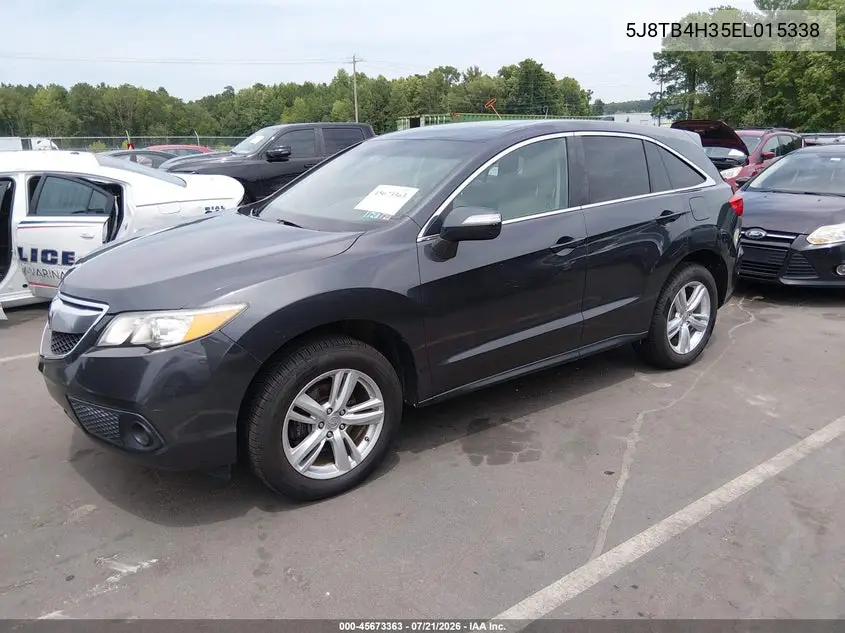 2014 Acura Rdx VIN: 5J8TB4H35EL015338 Lot: 45673363