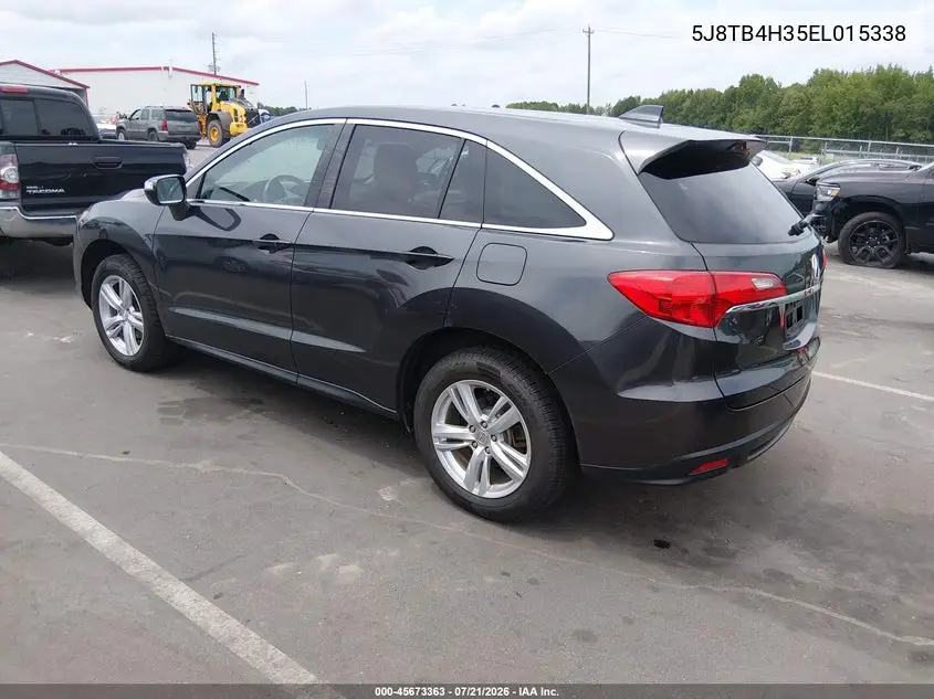 2014 Acura Rdx VIN: 5J8TB4H35EL015338 Lot: 45673363