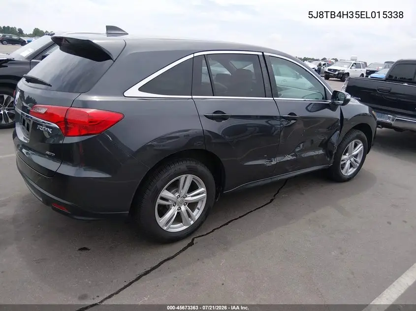2014 Acura Rdx VIN: 5J8TB4H35EL015338 Lot: 45673363