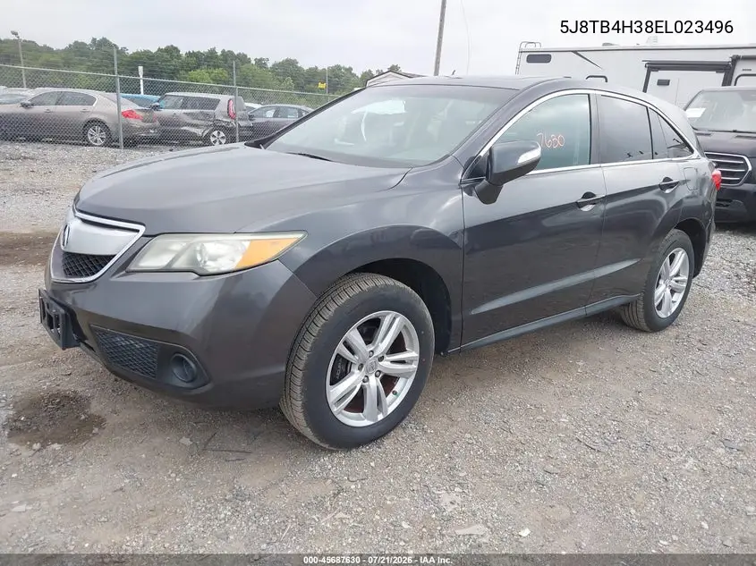 2014 Acura Rdx VIN: 5J8TB4H38EL023496 Lot: 45687630