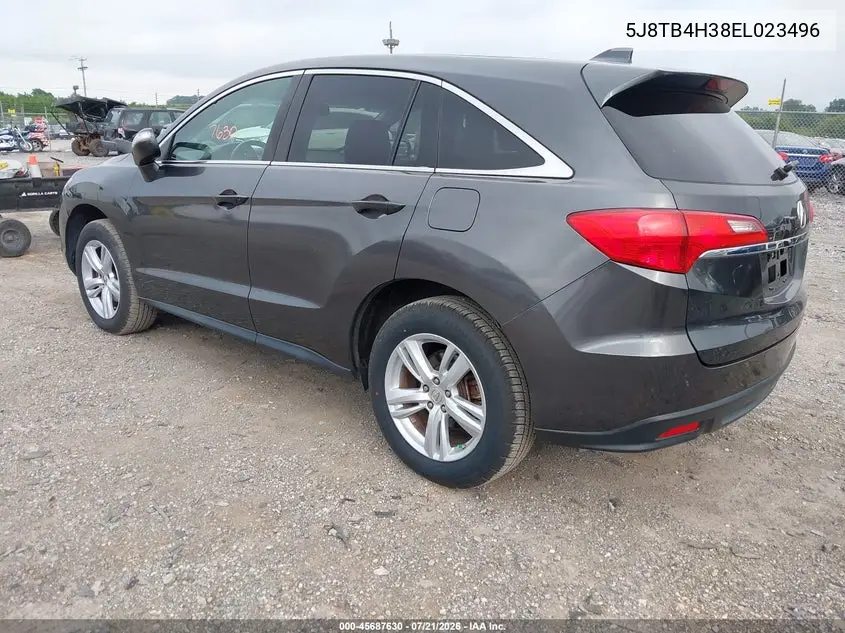 2014 Acura Rdx VIN: 5J8TB4H38EL023496 Lot: 45687630