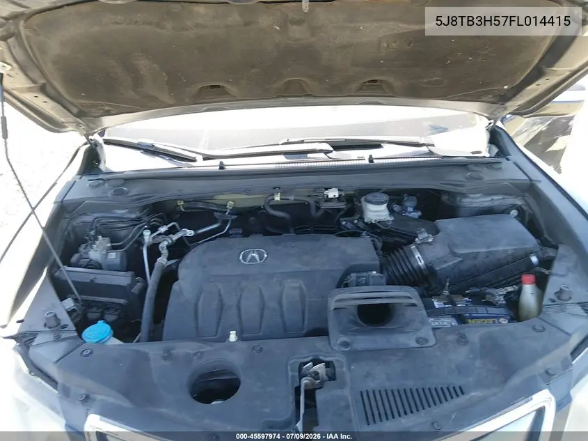 2015 Acura Rdx VIN: 5J8TB3H57FL014415 Lot: 45597974