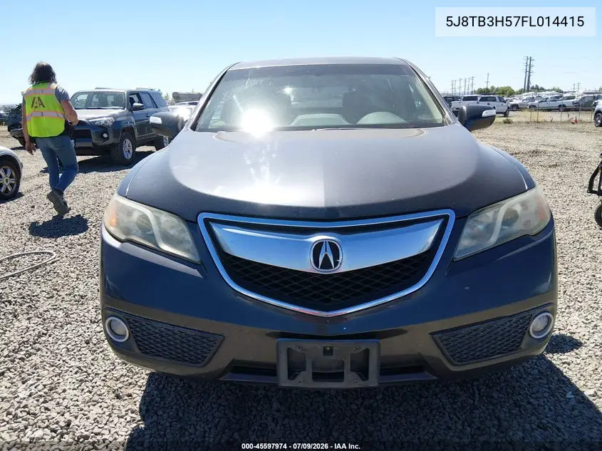 2015 Acura Rdx VIN: 5J8TB3H57FL014415 Lot: 45597974