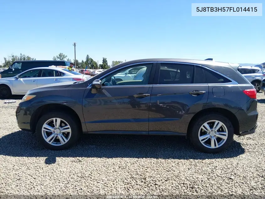 2015 Acura Rdx VIN: 5J8TB3H57FL014415 Lot: 45597974