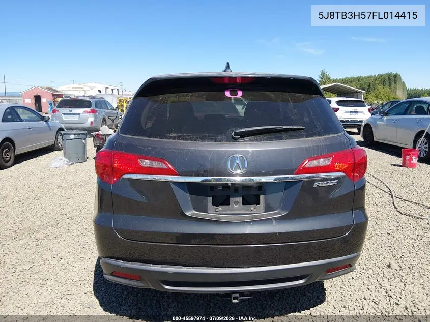 2015 Acura Rdx VIN: 5J8TB3H57FL014415 Lot: 45597974