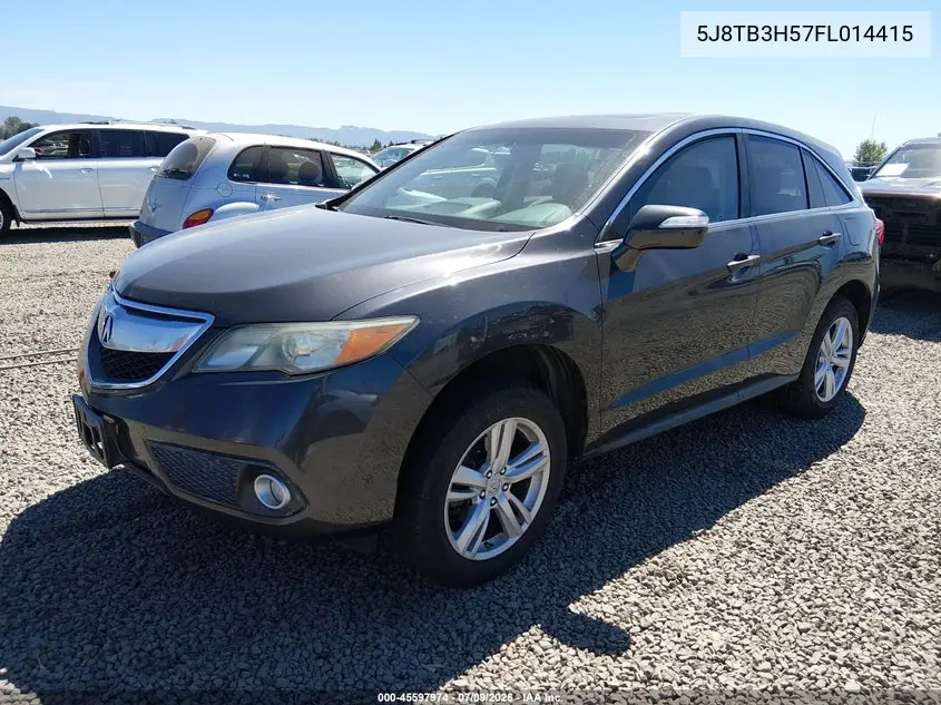 2015 Acura Rdx VIN: 5J8TB3H57FL014415 Lot: 45597974